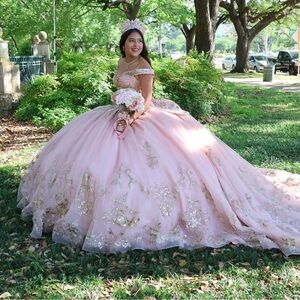 Blush Pink Off-Shoulder Quince Dress